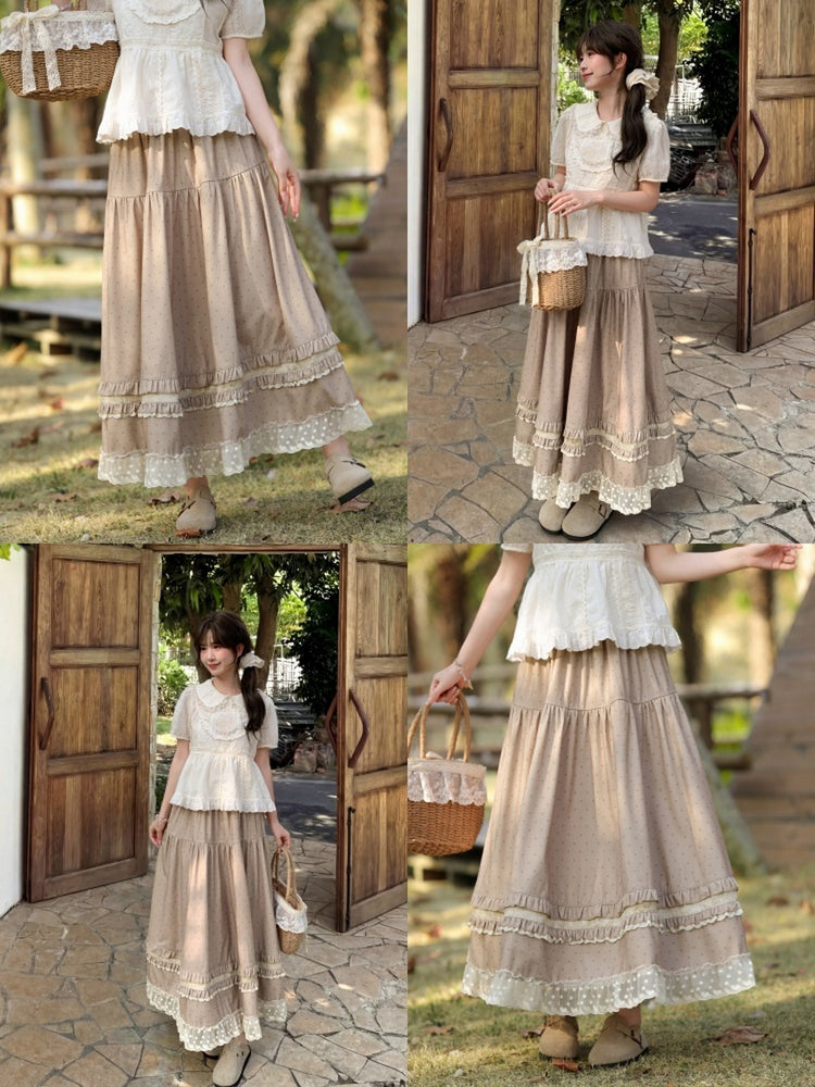 Cottage Picnic Maxi Skirt-Bottoms-ntbhshop