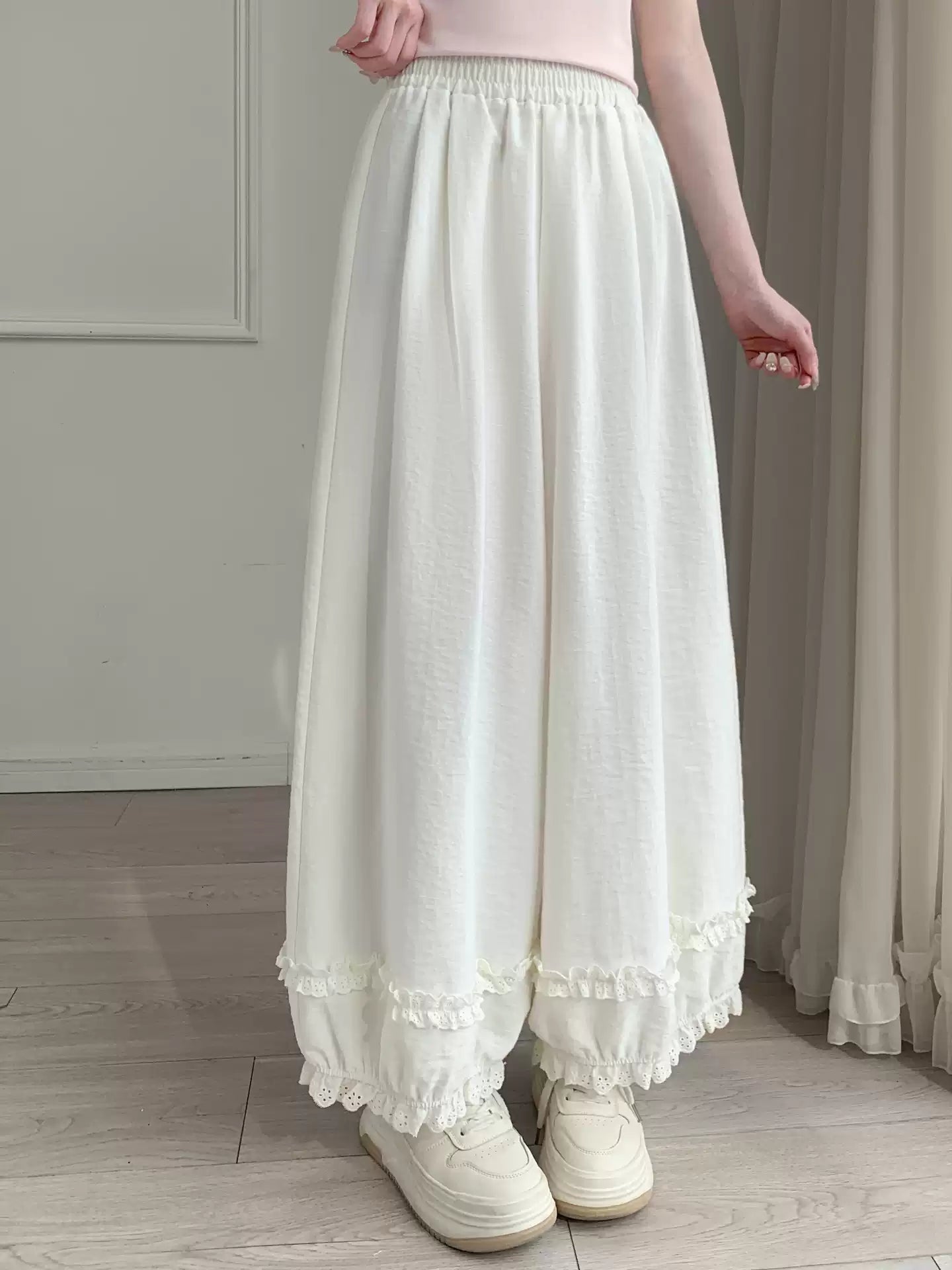 Cloud Lace Bloomers Pants-Bottoms-ntbhshop