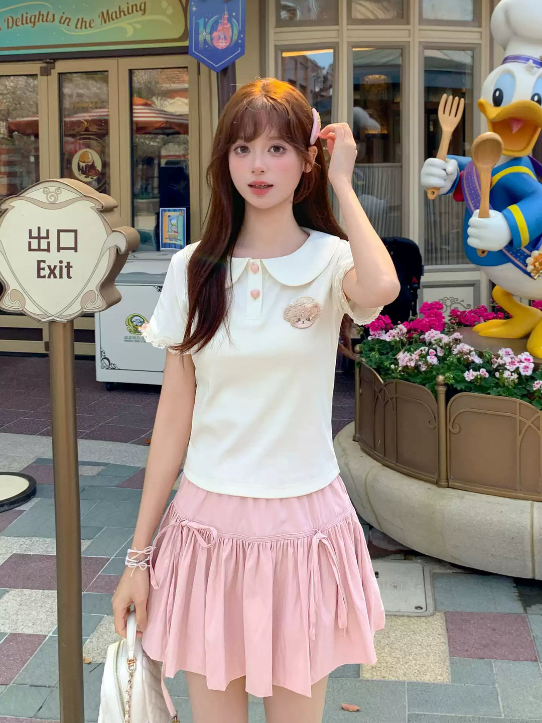 Bakery Bear Doll Collar Tops-Tops-ntbhshop