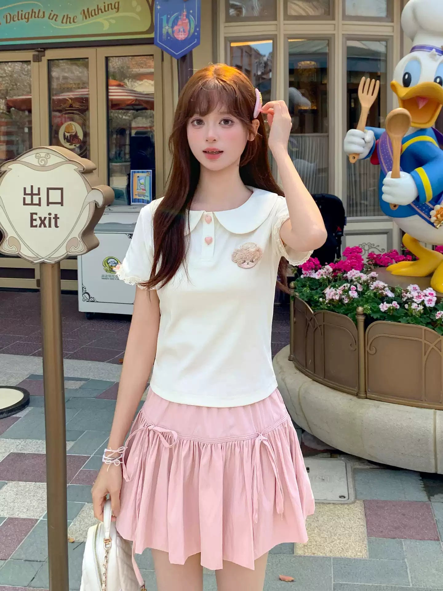 Bakery Bear Doll Collar Tops-Tops-ntbhshop
