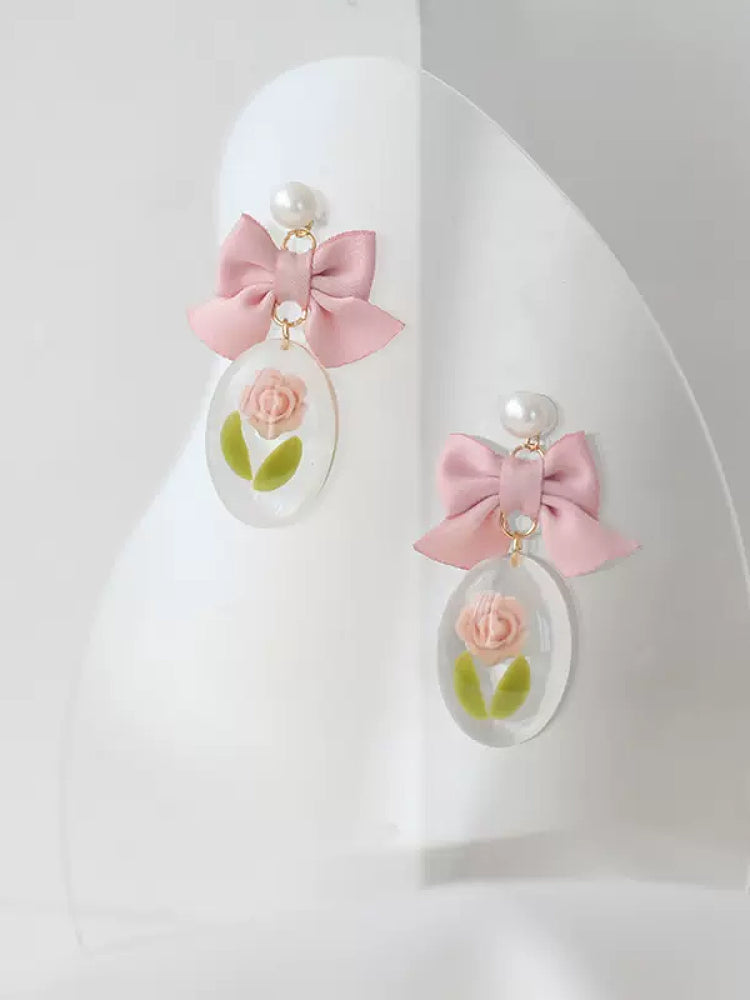 Timeless Tulip Bow Ear Studs & Clips-ntbhshop