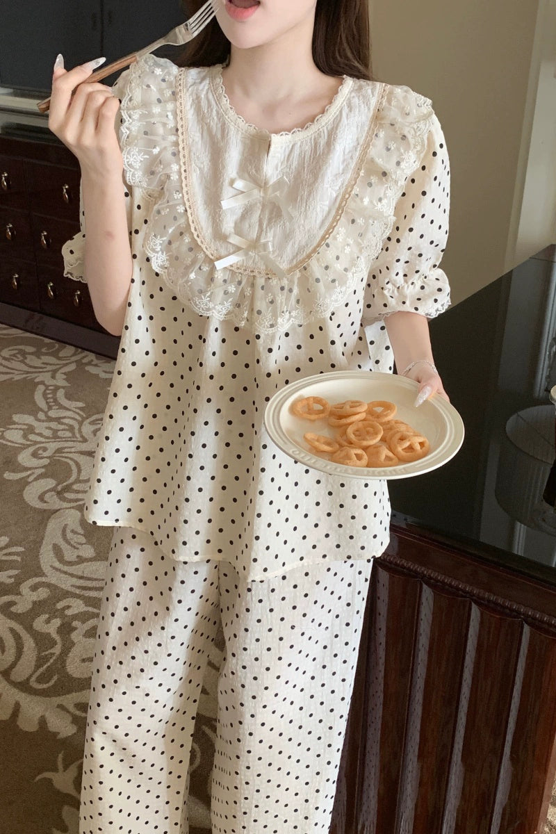 Sweet Dot Palace Pajama Sets-ntbhshop