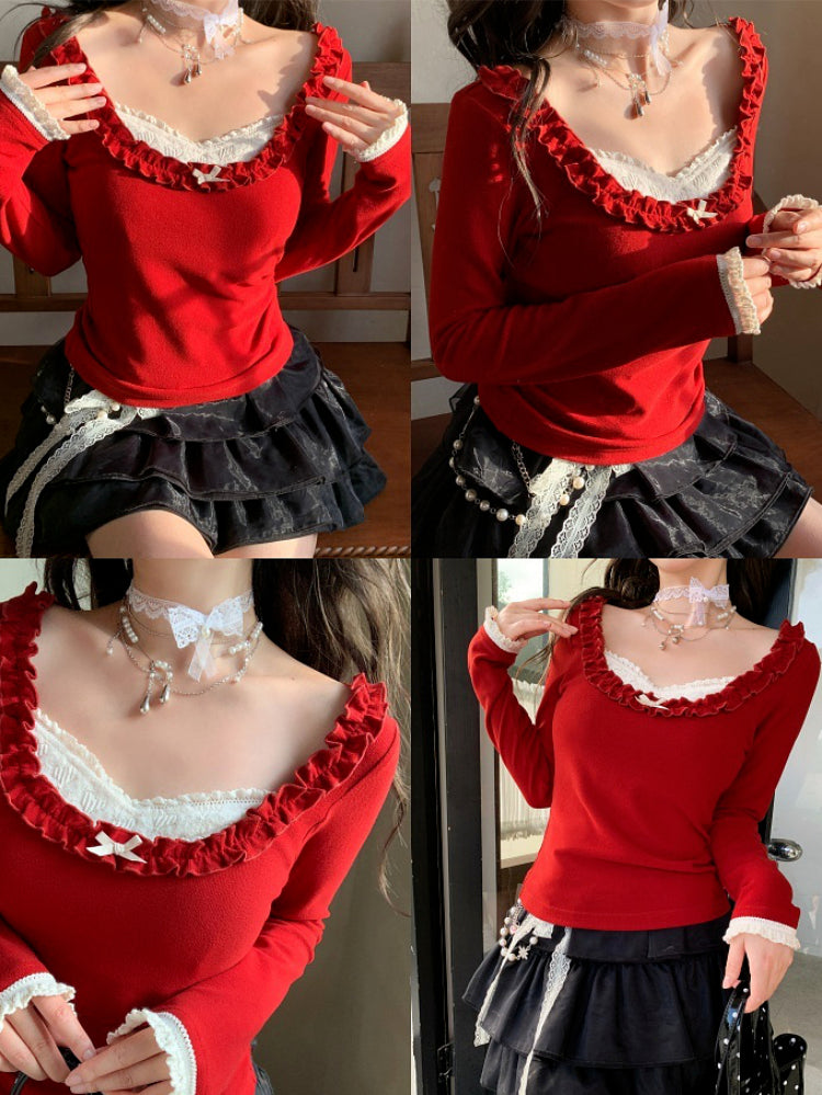 Berry Darling Lace Bra Blouse-ntbhshop