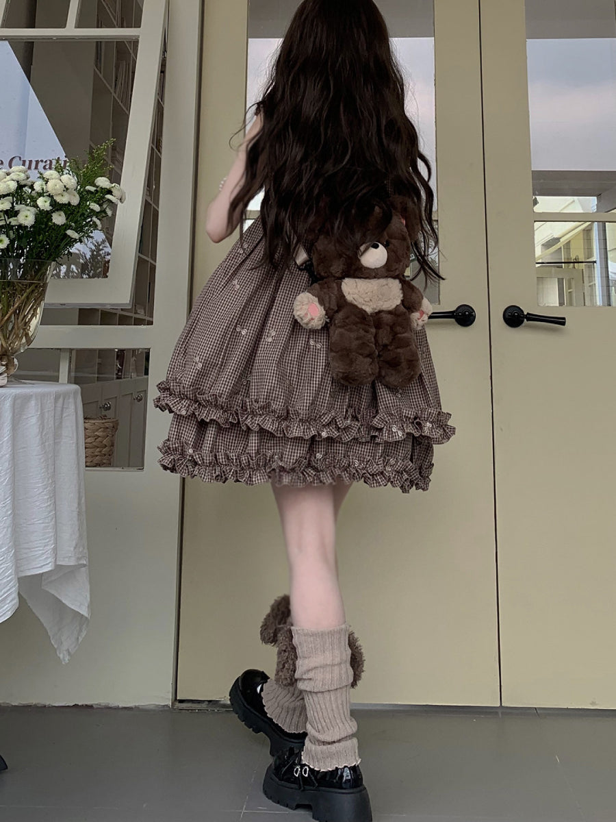 Cookie Crumb Gingham Dress-Dresses-ntbhshop