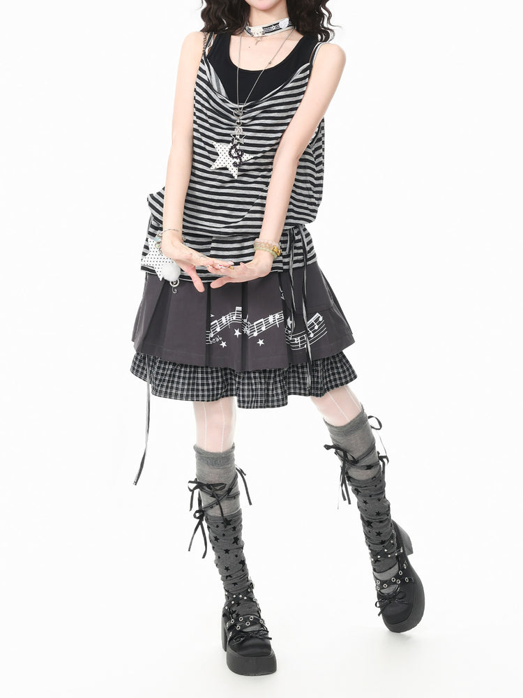 Starry Ribbon Layered Socks-Accessories-ntbhshop