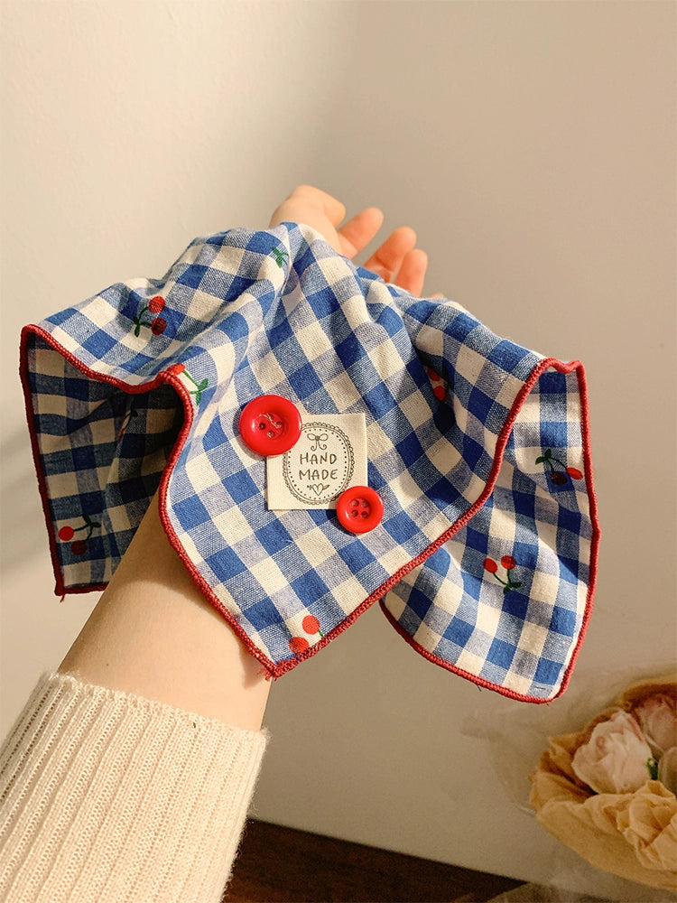 Cherry Picnic Oversized Square Scrunchie-ntbhshop