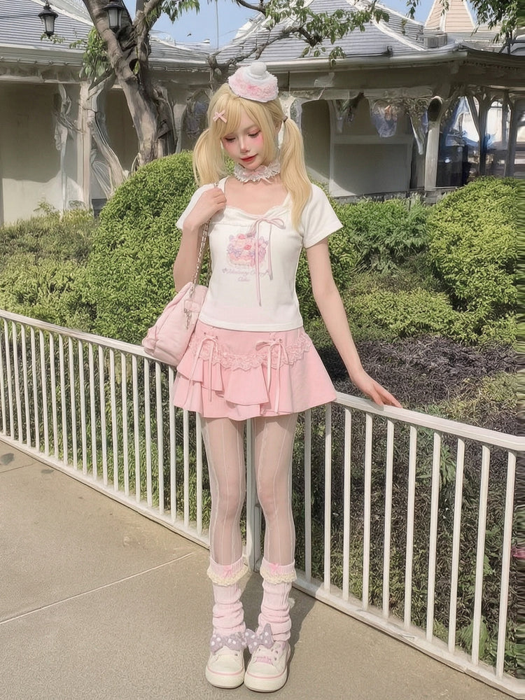 Sweet Jubilee Ribbon Tee-Tops-ntbhshop