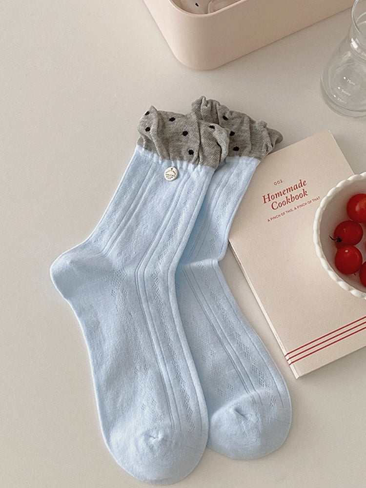 Polka Cloud Crew Socks-ntbhshop