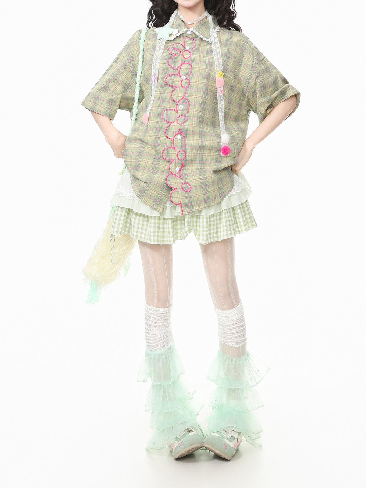 Garden Giggle Plaid Shirt-Tops-ntbhshop