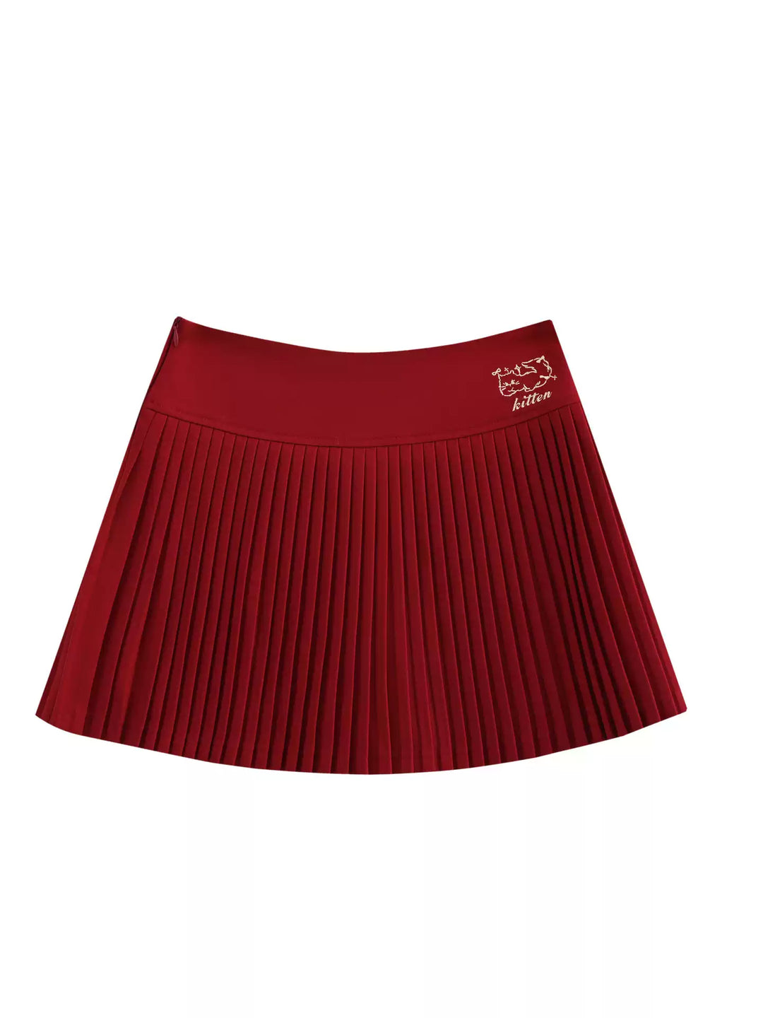 Kitten Charm Pleated Skirt-Bottoms-ntbhshop