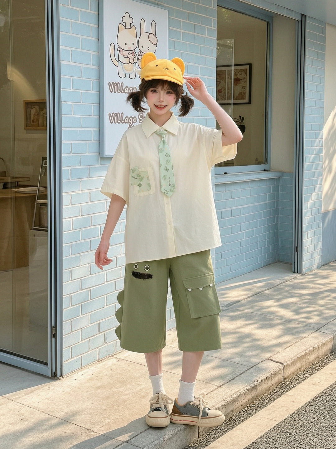 Green Monster Culottes-Bottoms-ntbhshop
