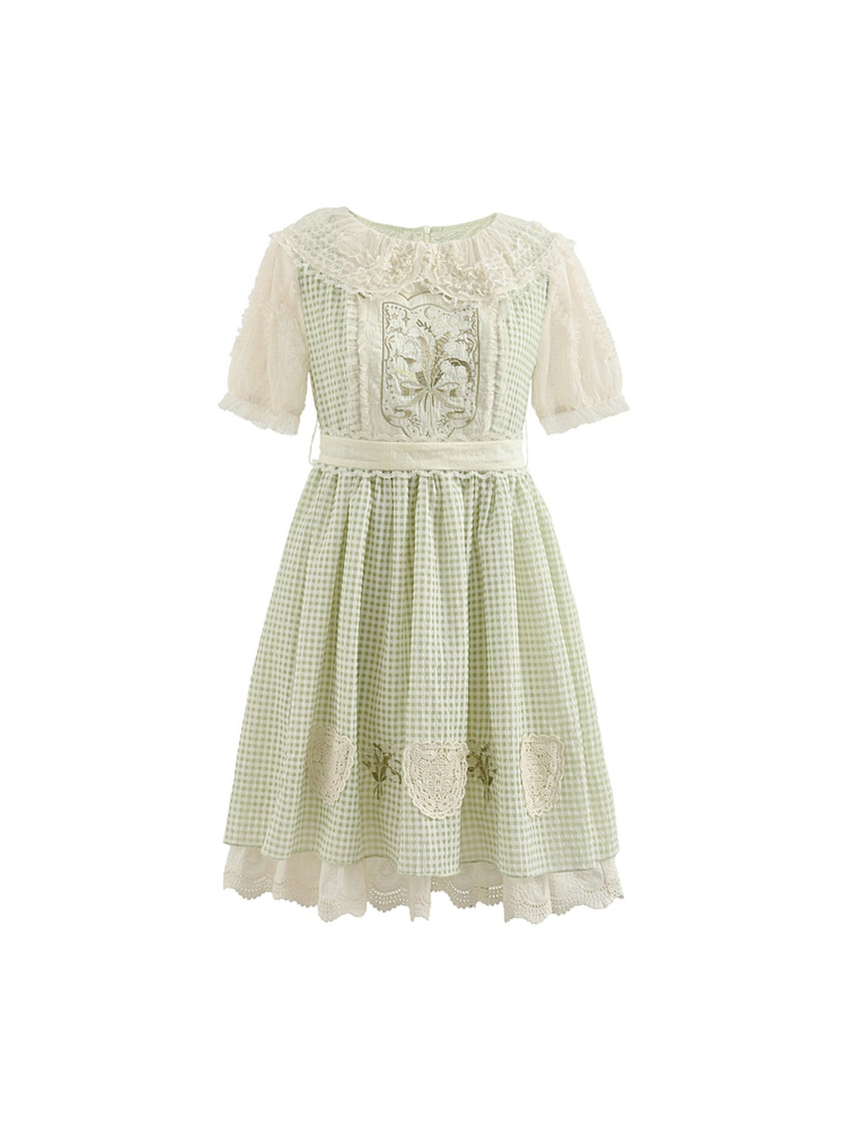 May Lily Gingham Cottage Dress-Dresses-ntbhshop