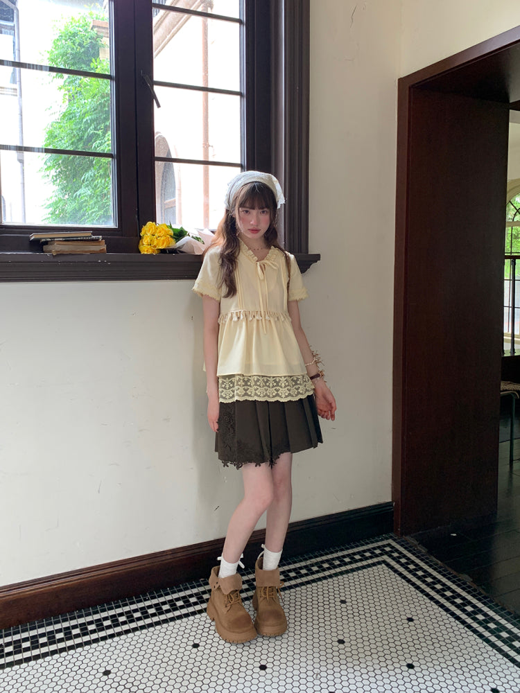 Creamfield Boho Fringe Babydoll Top-ntbhshop