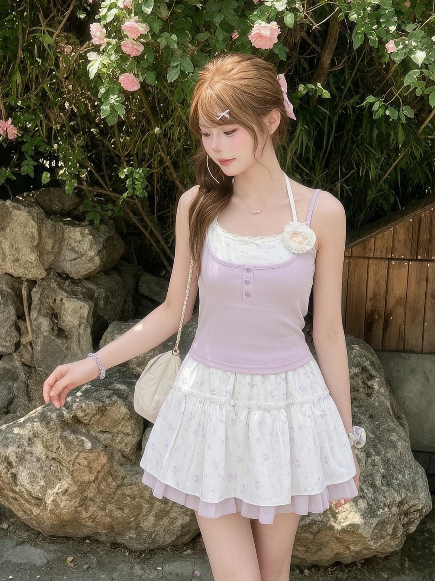 Lavender Bloom Layer Cami - ntbhshop