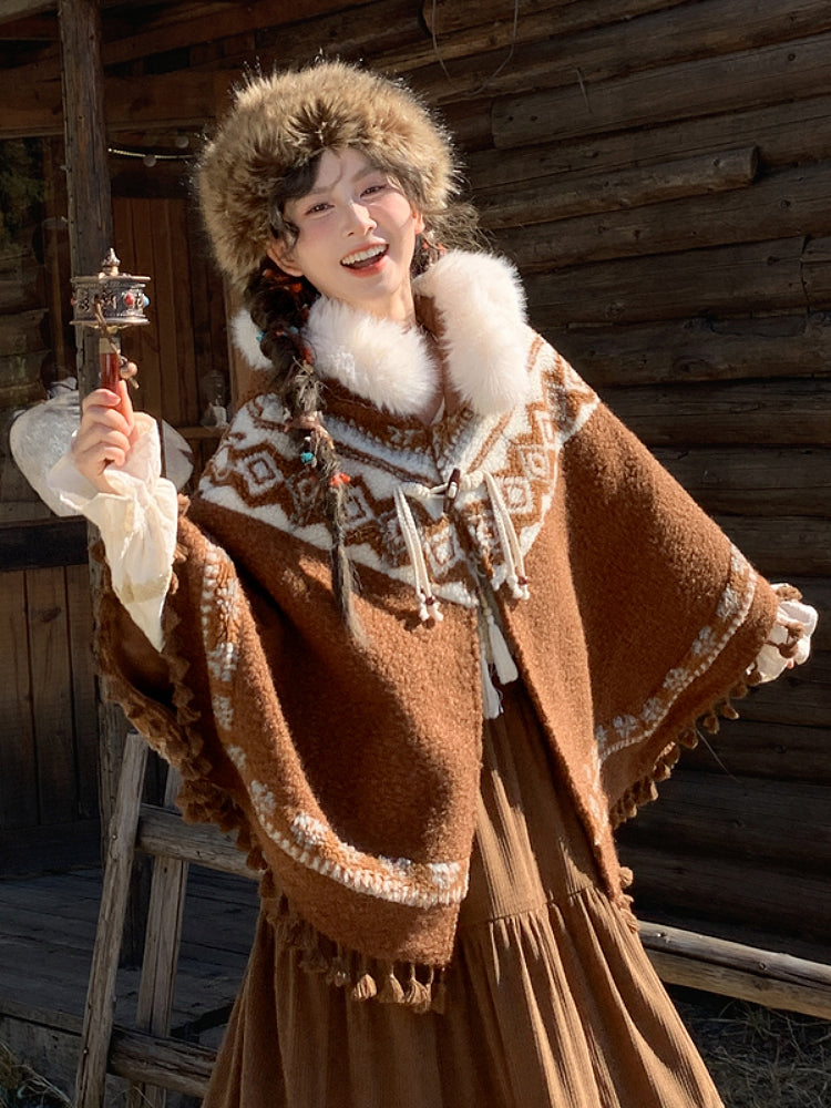 Hearthlight Tassel Hooded Cape-ntbhshop