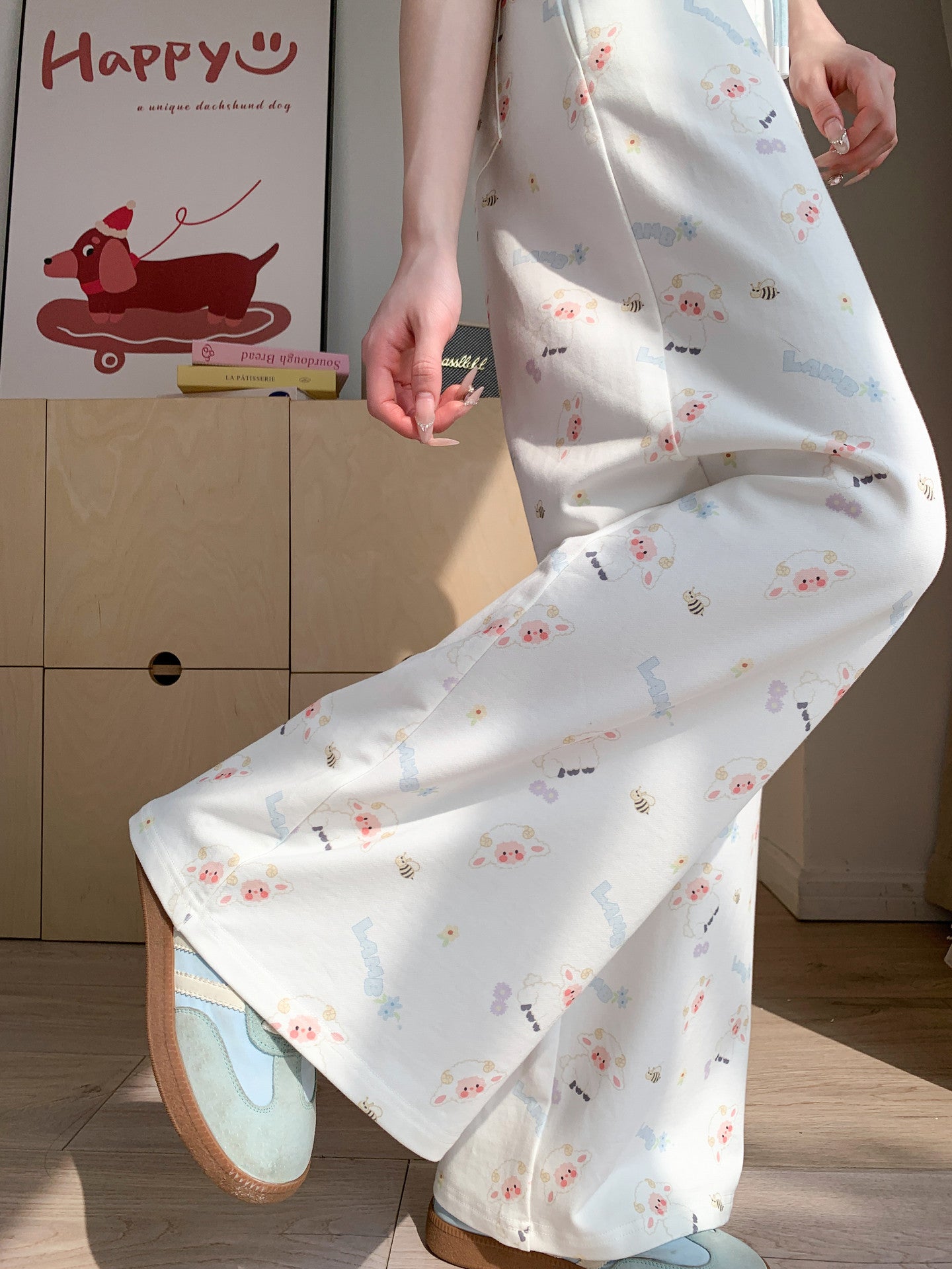Cloud Lamb Wide Pants-Bottoms-ntbhshop
