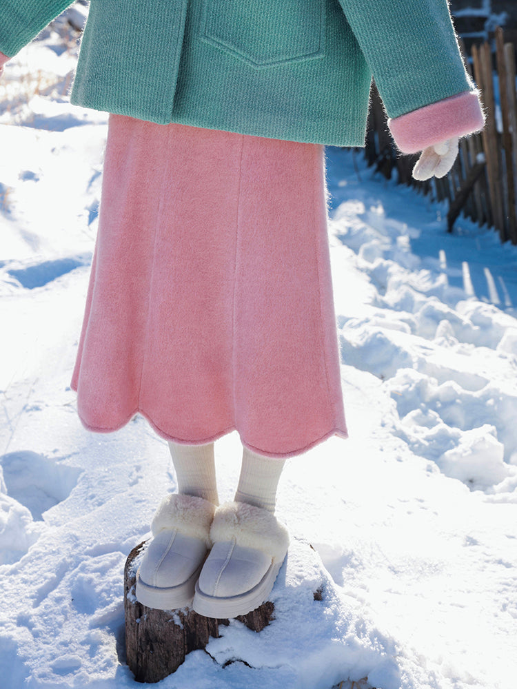 Dopamine Cloud Mint Coat & Blush Bud Skirt-ntbhshop