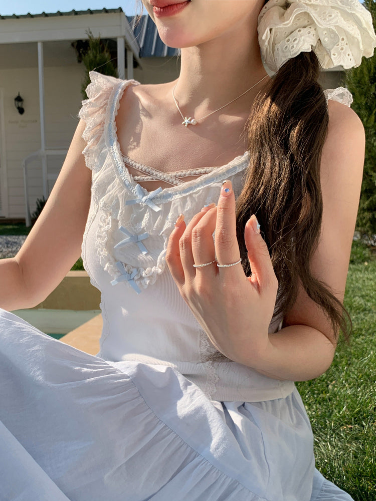 Blue Ribbon Cami Top-Tops-ntbhshop
