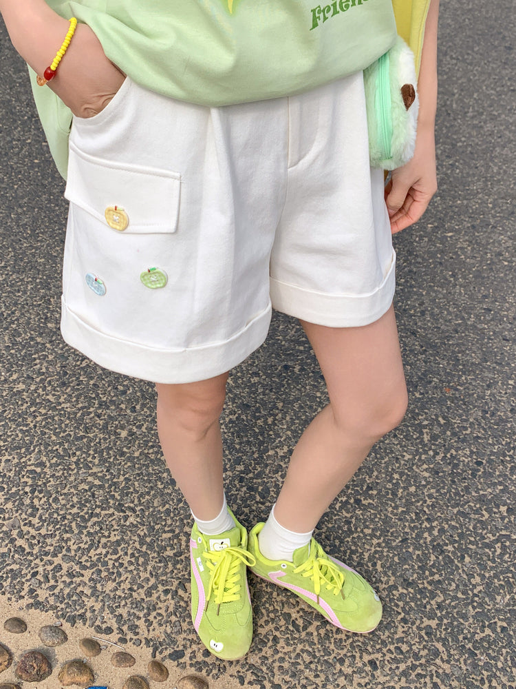 Apple Garden Cotton Shorts-Bottoms-ntbhshop