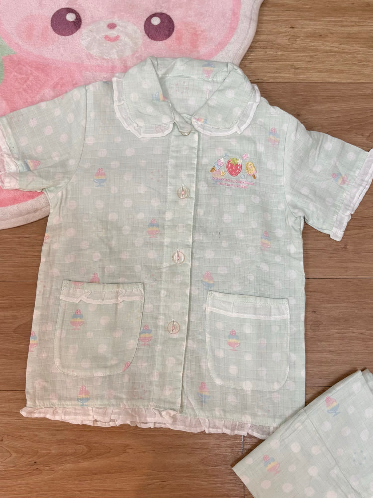 Strawberry Dessert Polka Dot Pajama Set-ntbhshop