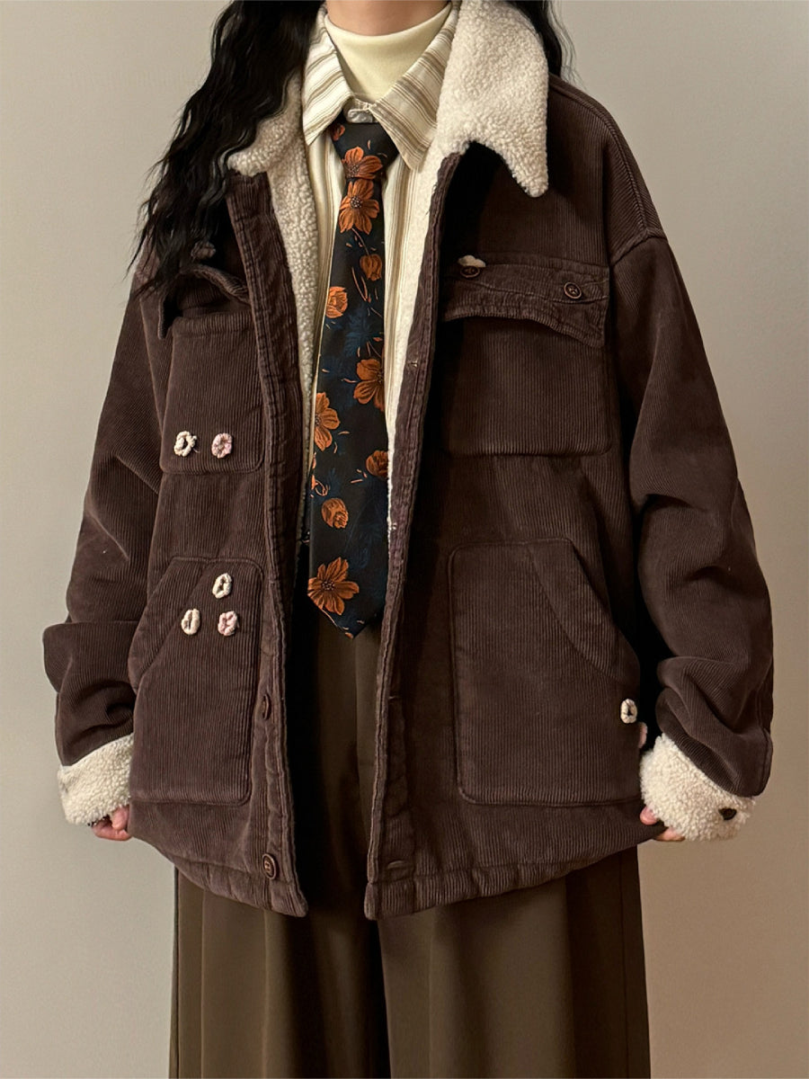 Bracken Fleece Corduroy Jacket-Outerwear-ntbhshop
