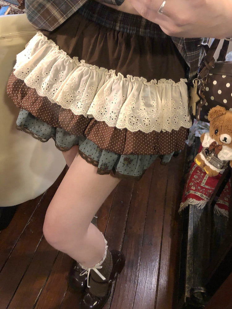 Cocoa Puff Cotton Skirt-Bottoms-ntbhshop