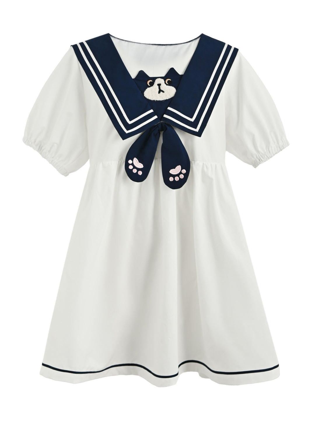 Milk Cat Sailor Dress-Dresses-ntbhshop