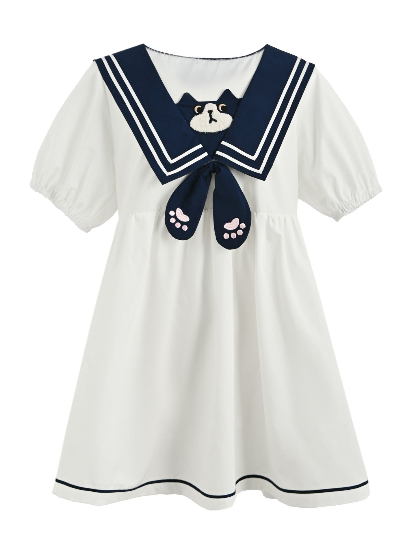 Milk Cat Sailor Dress-Dresses-ntbhshop