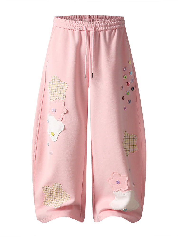 Whimsy Button Patch Pants-Bottoms-ntbhshop