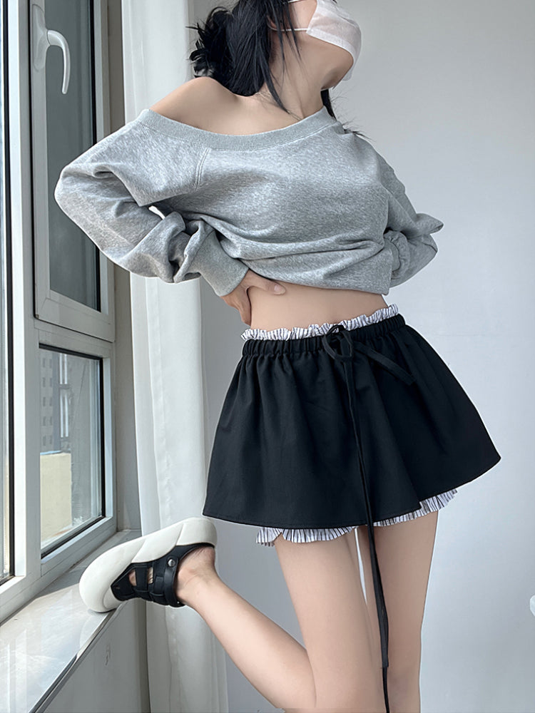 Cute Stripe A-line Pettiskirts-ntbhshop