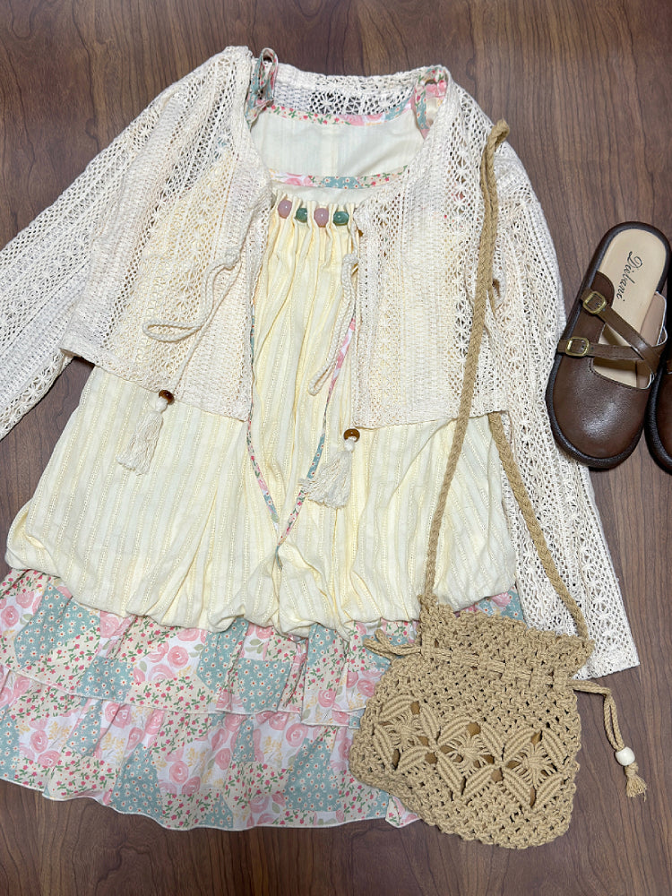 Whimsy Bloom Floral Bubble Dress-ntbhshop