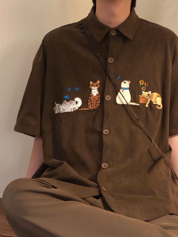 Whisker Tales Unisex Corduroy Shirts-ntbhshop