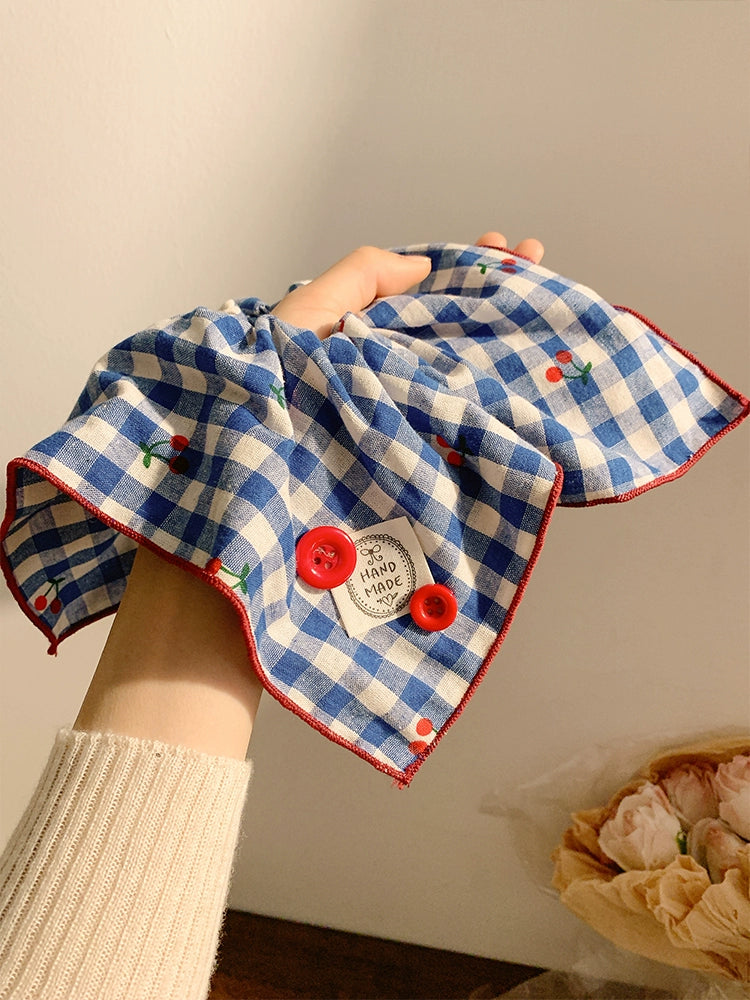 Cherry Picnic Oversized Square Scrunchie-ntbhshop