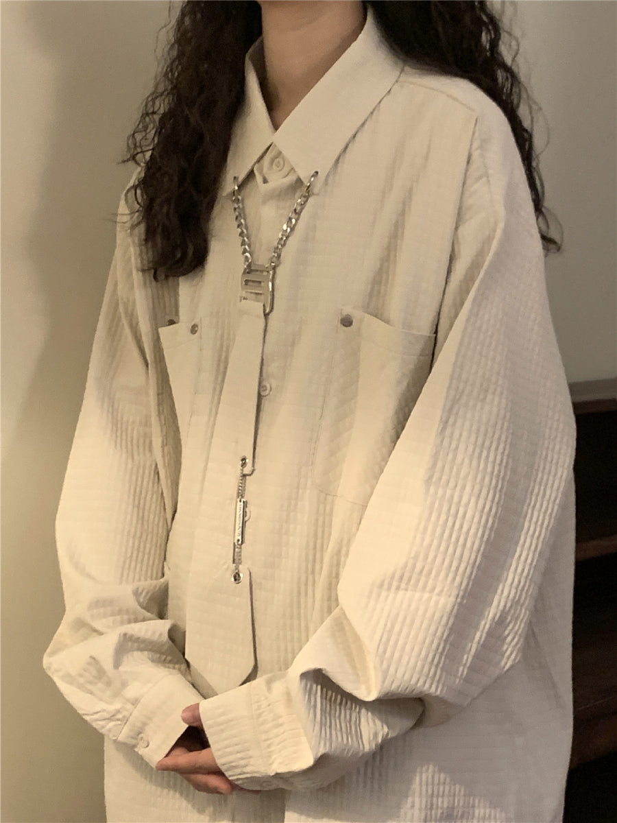 Cloud Corn Check Shirt Jacket-Outerwear-ntbhshop