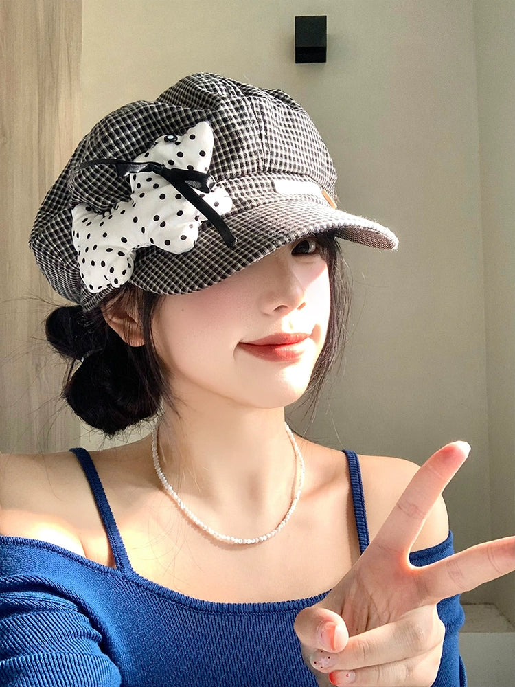 Polka Pup Plaid Painter Hats-ntbhshop