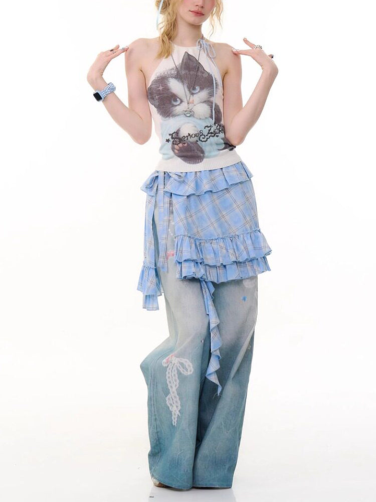 Serious Cat Halter Top-Tops-ntbhshop