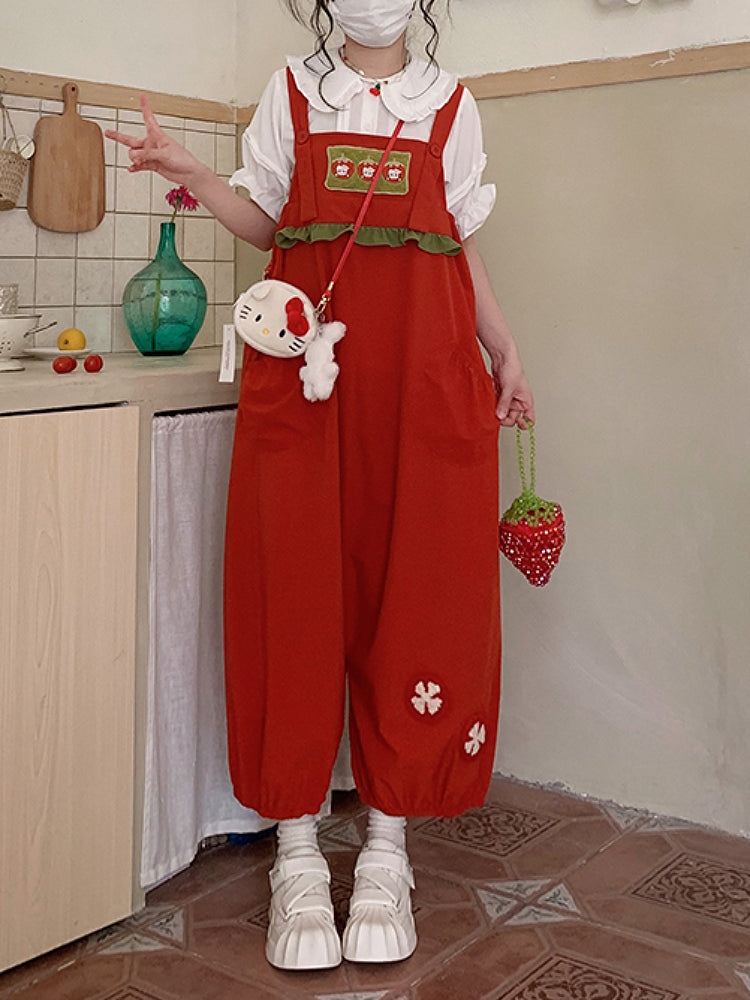 Fruit Pop Puffy Bib Pants-ntbhshop