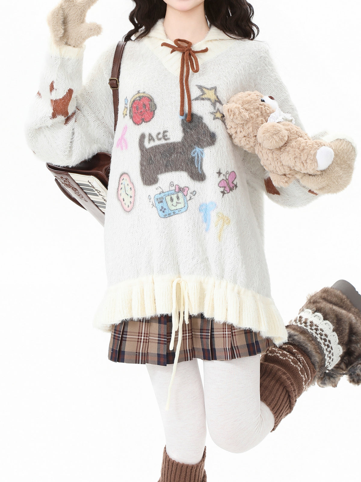 Puppy Love Fuzzy Sweaters-Outerwear-ntbhshop