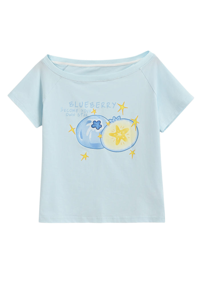 Blueberry Pop Off-Shoulder Top-Tops-ntbhshop