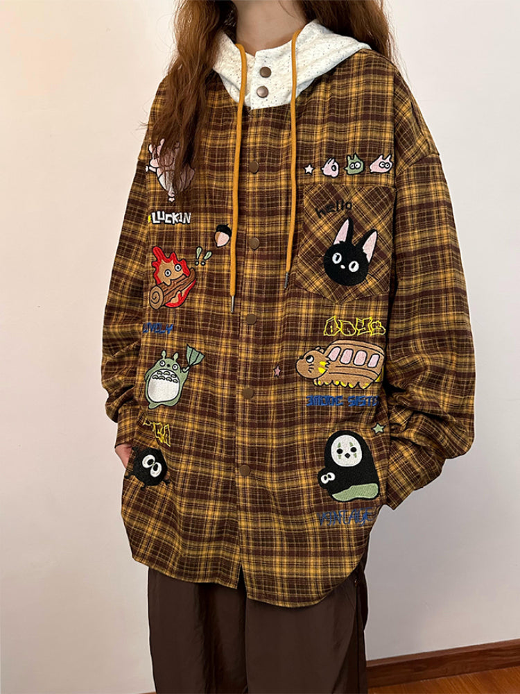Cartoon Dream Plaid Jacket-ntbhshop