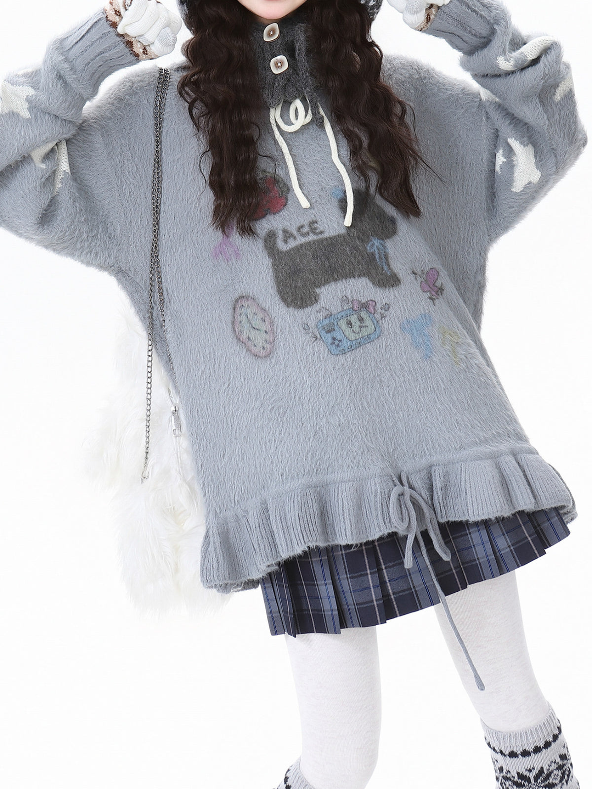 Puppy Love Fuzzy Sweaters-Outerwear-ntbhshop
