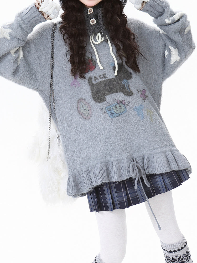 Puppy Love Fuzzy Sweaters-Outerwear-ntbhshop