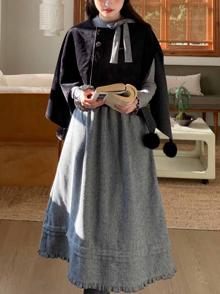 The Poets Winter Cape & Knit Dress