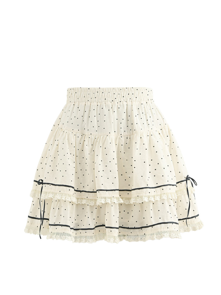 Parisian Polka Cake Skirt-Bottoms-ntbhshop