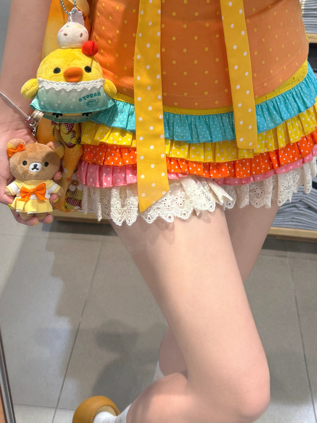 Rainbow Mille Crepe Cotton Skorts-Bottoms-ntbhshop