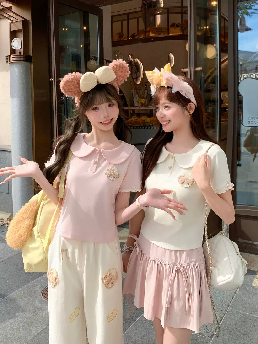 Bakery Bear Doll Collar Tops-Tops-ntbhshop