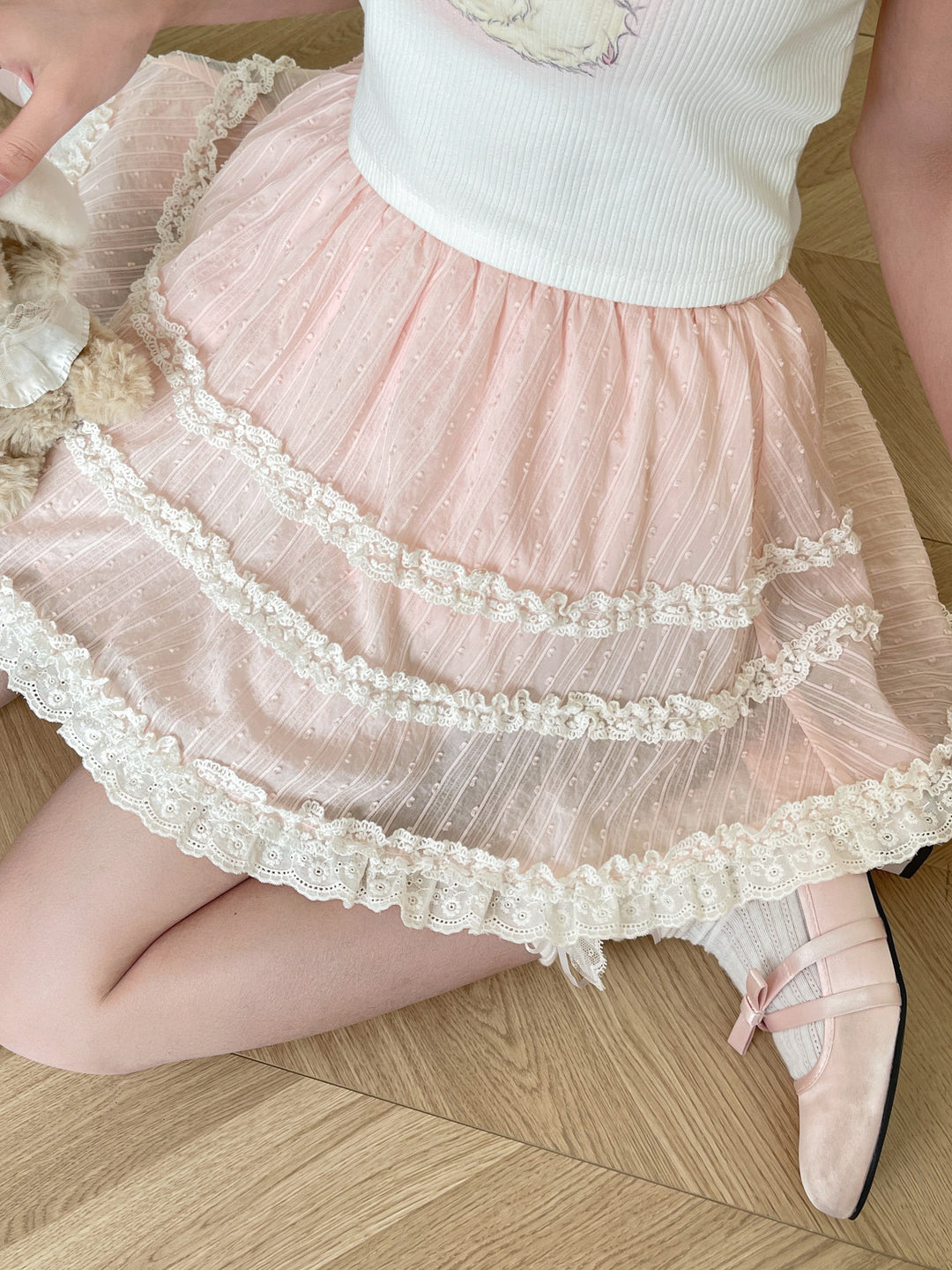 Pink Parfait Lyocell Skirt-Bottoms-ntbhshop