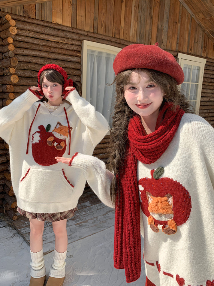 Apple Fox Cozy Orchard Knit Sweaters-ntbhshop