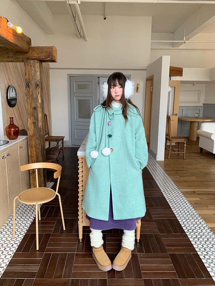 Matcha Dopamine Woolen Coat-ntbhshop