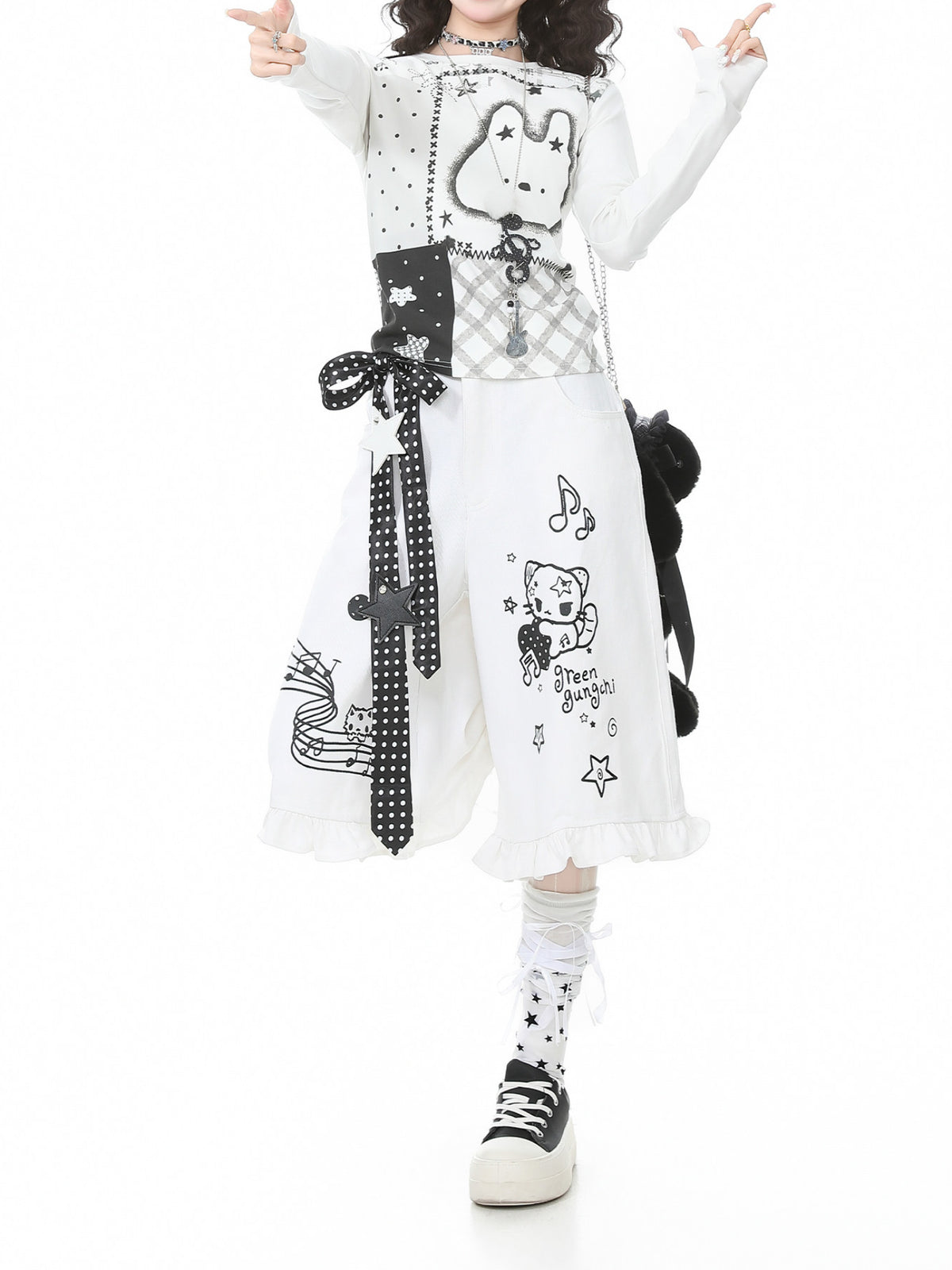 Melody Kitty Culotte Shorts-Bottoms-ntbhshop